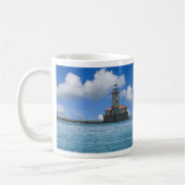 Mug Feu de café peint du phare du port de Chicago (Gauche)
