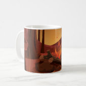 Mug Feu de camp dans la forêt. (Devant gauche)