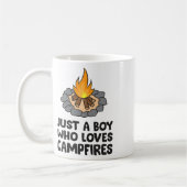 Mug Feu de camp de camping Juste un garçon qui aime le (Gauche)