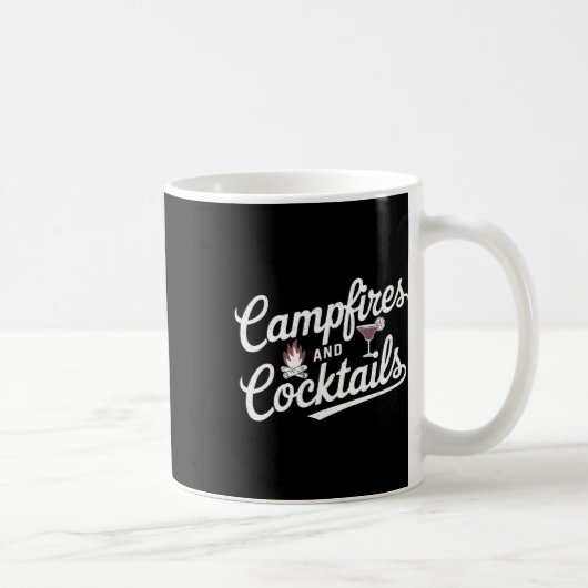 Mug Feu de camp et queues conception graphique de camp (Droite)