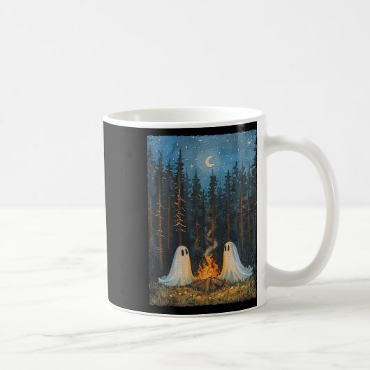 Mug Feu de camp fantôme Camping amateur forêt gothique (Droite)