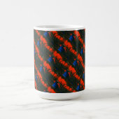 Mug "Feu de marais #5 Carrelé" Conception abstraite Mu (Centre)