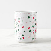 Mug Feu de Noël de chien Paw (Centre)