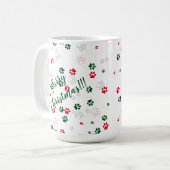 Mug Feu de Noël de chien Paw (Devant gauche)