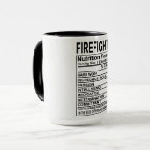 Mug Feu de pompier - valeur nutritive (Devant gauche)