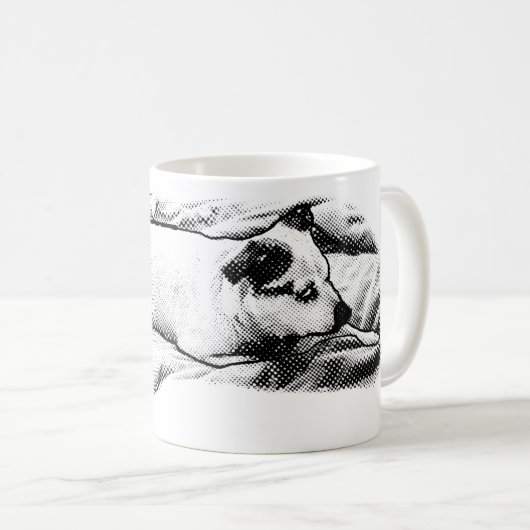 Mug Feu de Terrier avec des boules de neige baisées (Devant droit)