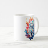 Mug Feu d'Imaginaire et chat de glace (Devant droit)