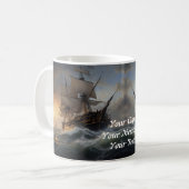 Mug Feu et mousse : Le vaisseau anglais de 1805 (Devant gauche)