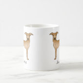 Mug Feu Italien Greyhound Cute Dessin Chien Avec Le No (Centre)