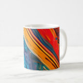 Mug Feu océanique électrique abstrait (Devant droit)