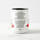 Mug Feu ou flamme et coeur avec citation Pentecôte (Centre)