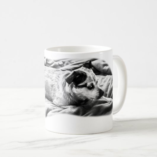 Mug Feu Terrier sur couverture hivernale (Devant droit)