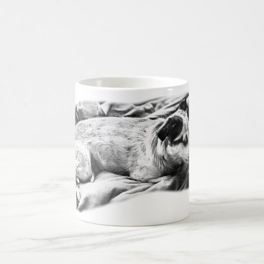 Mug Feu Terrier sur couverture hivernale (Centre)