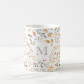 Mug Feuillage aquarelle automnale festive initiale (Centre)