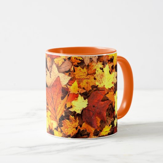 Mug Feuillage d'automne, les couleurs d'automne, (Devant droit)