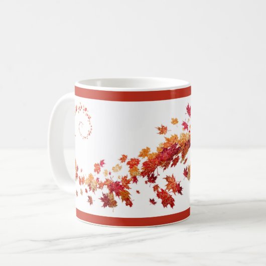 Mug Feuillage d'automne moderne (Devant gauche)
