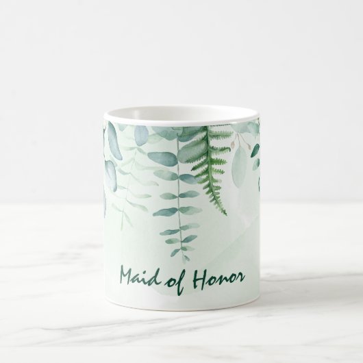 Mug Feuillage de eucalyptus vert demoiselle d'honneur (Centre)