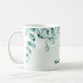 Mug Feuillage de eucalyptus vert demoiselle d'honneur (Gauche)