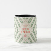Mug Feuillage de fêtes Quadrant Ivoire et Vert (Centre)