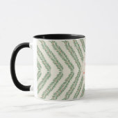 Mug Feuillage de fêtes Quadrant Ivoire et Vert (Gauche)