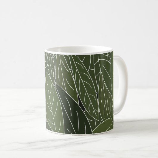 Mug Feuillage Feuille vert (Devant droit)