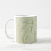Mug Feuillage Monstera en vert tendre (Gauche)