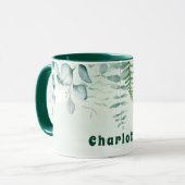 Mug Feuillage vert Eucalyptus nom vert (Devant gauche)