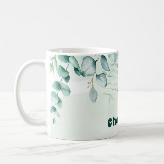 Mug Feuillage vert Eucalyptus nom vert (Gauche)