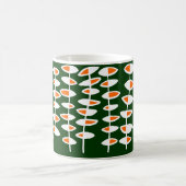 Mug Feuille alternative - Blanc et orange sur vert 003 (Centre)