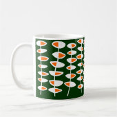 Mug Feuille alternative - Blanc et orange sur vert 003 (Gauche)
