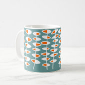 Mug Feuille alternative - Blanc et orange sur vert 669 (Devant gauche)