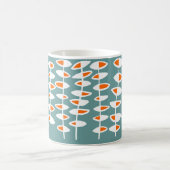 Mug Feuille alternative - Blanc et orange sur vert 669 (Centre)