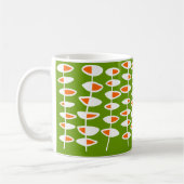 Mug Feuille alternative - Blanc et orange sur vert 669 (Gauche)