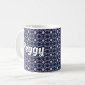 Mug Feuille aztèque sur la marine (Devant gauche)