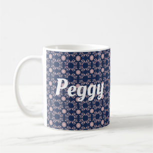 Mug Feuille aztèque sur la marine