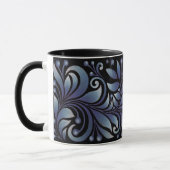 Mug feuille bleu (Gauche)