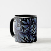 Mug feuille bleu (Devant gauche)