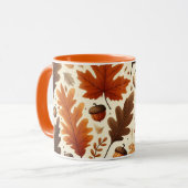 Mug feuille/citrouille/cavernes Automne (Devant gauche)