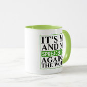 Mug Feuille comptable Drôle Drôle Dire café (Devant droit)