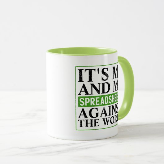 Mug Feuille comptable Drôle Drôle Dire café (Devant droit)