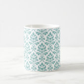 Mug Feuille Damask Teal Pattern (Centre)