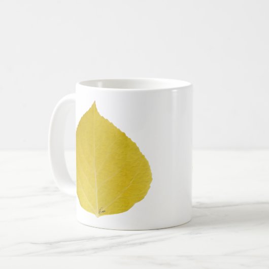 Mug Feuille d'Aspen jaune #5 (Devant gauche)