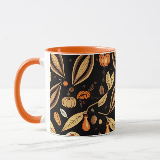 Mug Feuille d'automne vintage à thème (Gauche)