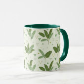 Mug Feuille de banane avec des triangles (Devant droit)