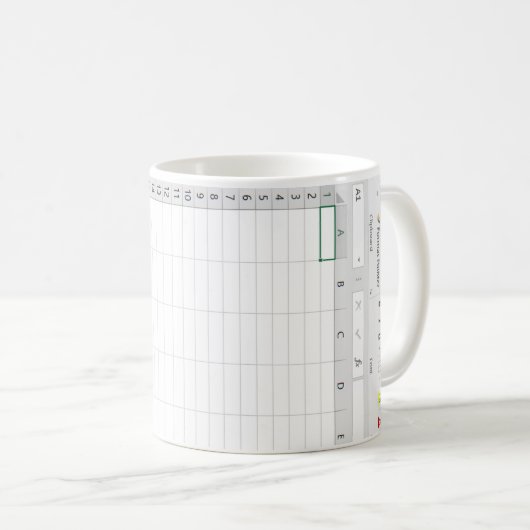 Mug Feuille de calcul d'Excel - vert (Devant droit)
