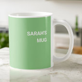 Mug Feuille de calcul verte drôle Sage