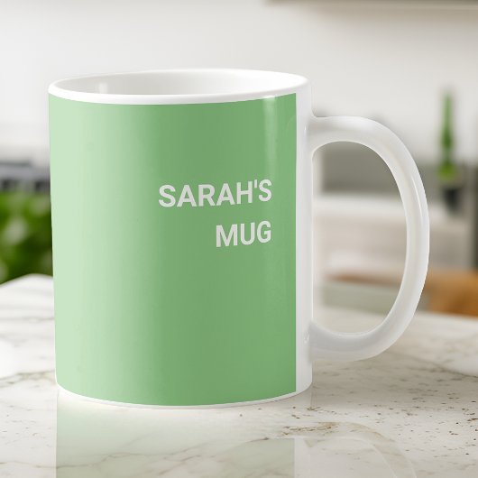 Mug Feuille de calcul verte drôle Sage