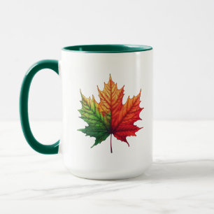 Mug Feuille de chute d'érable grand combo
