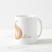 Mug Feuille de citrouille à la crème de bow orange (Devant droit)