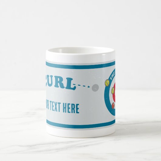 Mug Feuille de curling Pierre de curling (Centre)